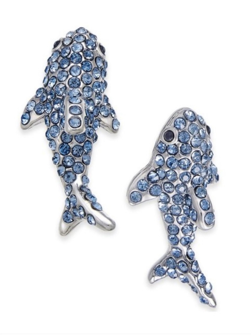kate spade California Dreaming Sparkling Blue Crystal Shark Stud Earrings